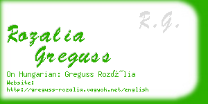 rozalia greguss business card